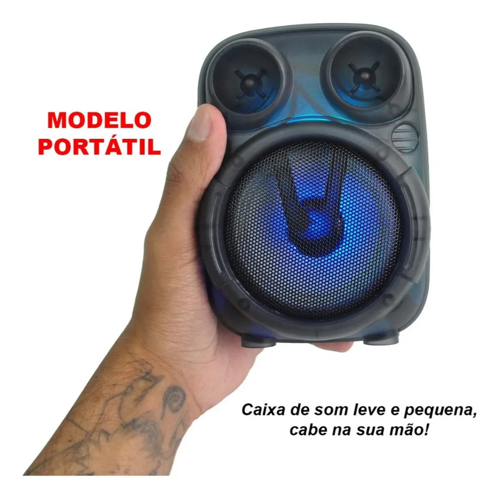 Falta enviar clip  I D 5 6 5 2 4 8 6 3 5 6  SKU d-s3162  #5652486356  SKU d-s3162 Caixa Som Bluetooth Alta Fm Led Rgb 8w