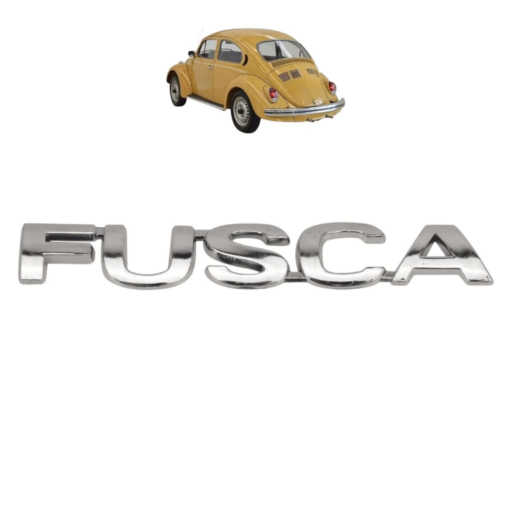 Emblema Letreiro Fusca Fusca 1971 a 1986 Cromado