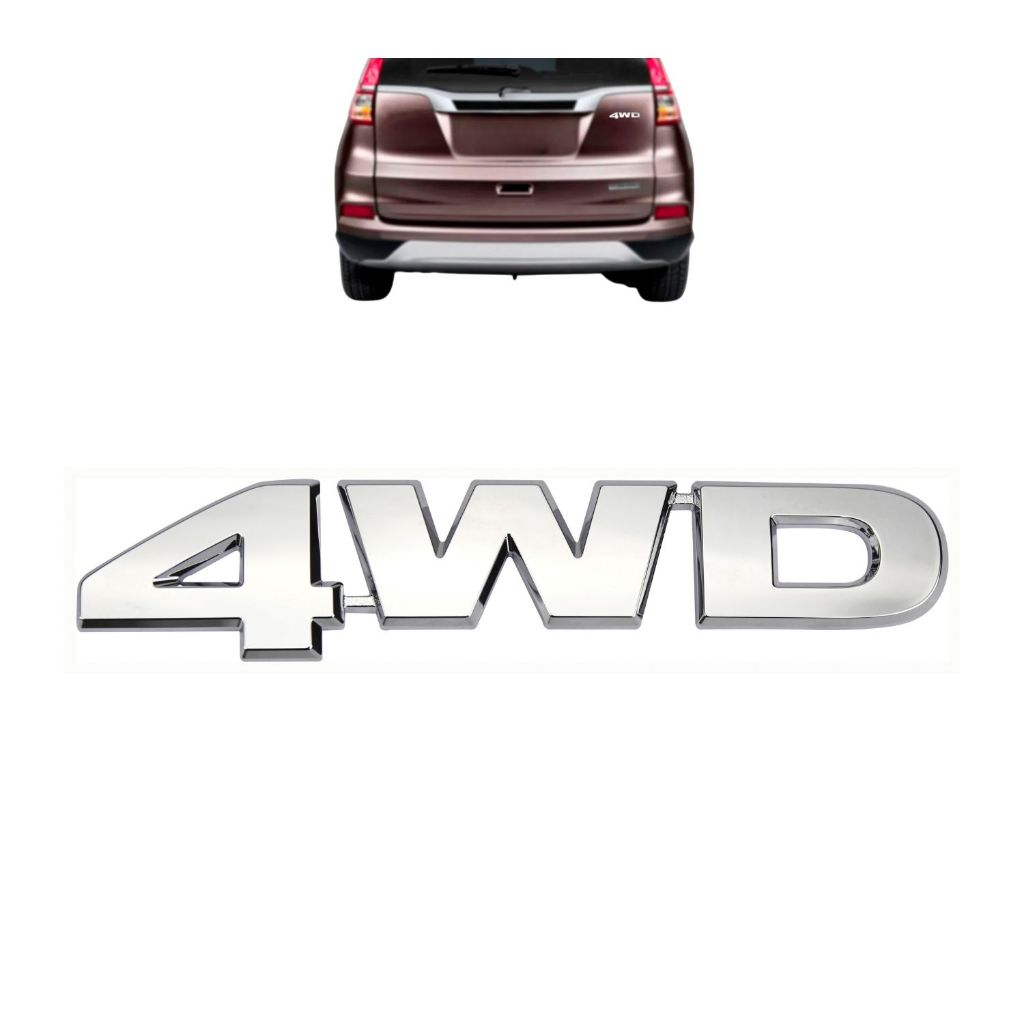 Emblema Letreiro 4WD do Honda CRV 2015 a 2020 Cromado