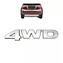 Emblema Letreiro 4WD do Honda CRV 2015 a 2020 Cromado