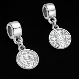 Berloque São Bento Detalhado Religioso Folheado Prata 925 p/ Pulseiras e Braceletes Acessórios Femininos em Oferta na Shopee