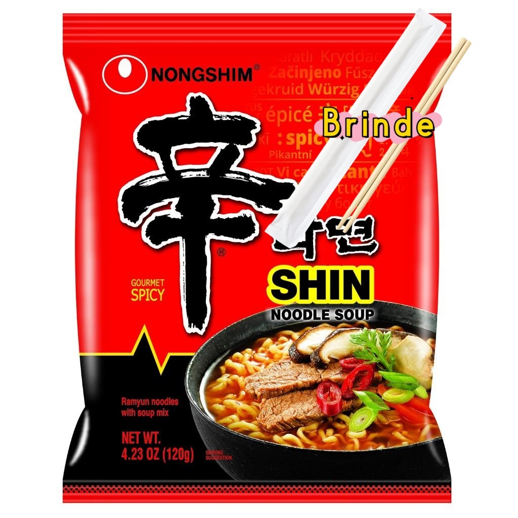 Macarrão Instantâneo Coreano Shin Ramyun 110g Miojo Coreano Lámen Ramen Pacote