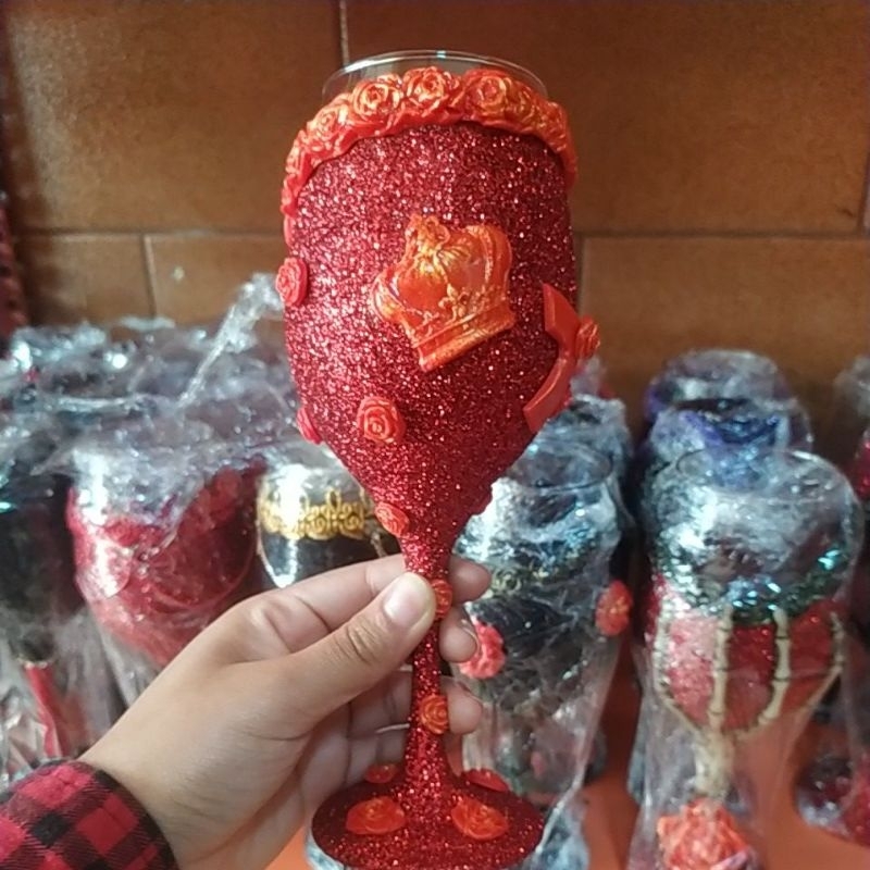 TAÇA RITUALÍSTICA  CIGANA AXÉ CANDOMBLÉ UMBANDA TRABALHO DECORAÇÃO POMBA GIRA