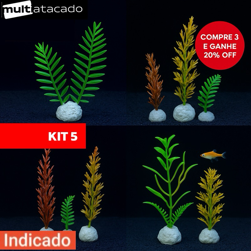4,3,2,1 Decoração De Aquários Uma Variedade De Plantas Simuladas Aquáticas Produtos Decorativos planta pendente
