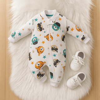 Macacão Bebê Menino Flanelado de Inverno com Zíper RN ao GG | Moletinho Quentinho e Confortável em Oferta na Shopee