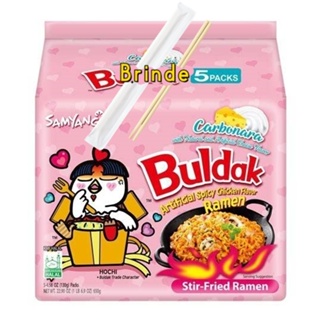 Kit 5 Uni Macarrão Instântaneo Miojo Coreano Hot Chicken (Frango Apimentado) Ramen Sabor CARBONARA em Oferta na Shopee