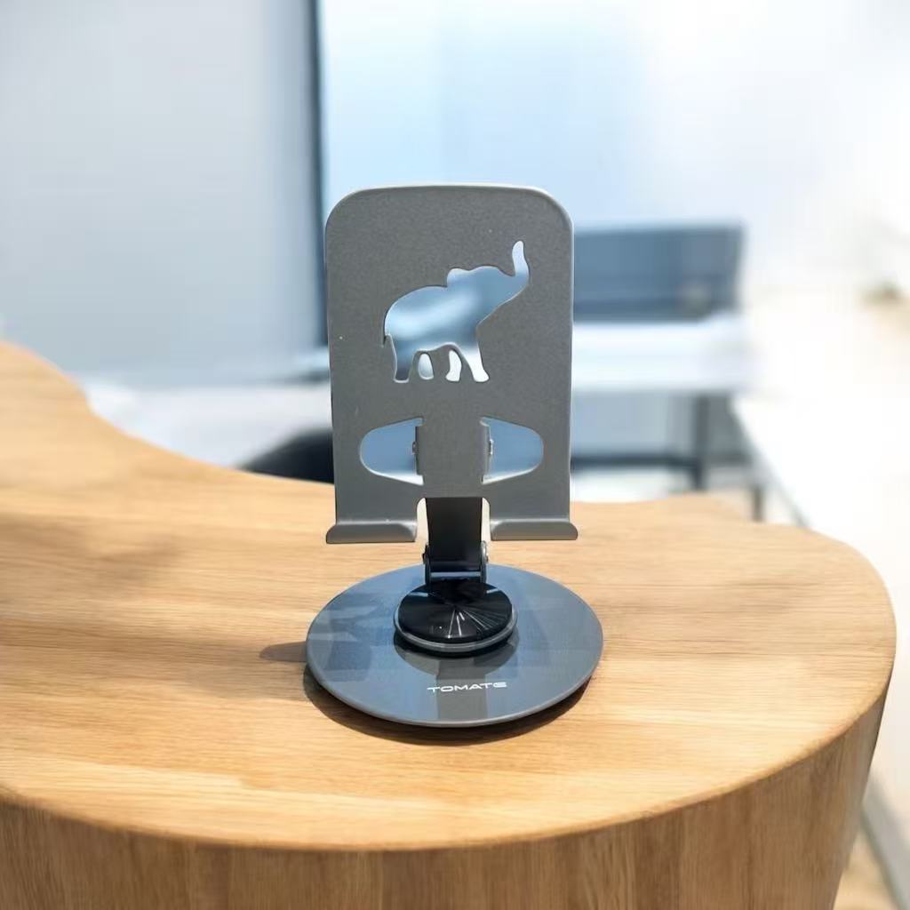 Suporte Metal De Mesa 360º Ajustável Rotatorio Para Cel iPadi Phone  Reforçado  Tomate MTG-130