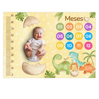 Cenário Foto Tapete Mêsversário Foto 1,40 x 1,00 Menino + MDF Marcador em Oferta na Shopee