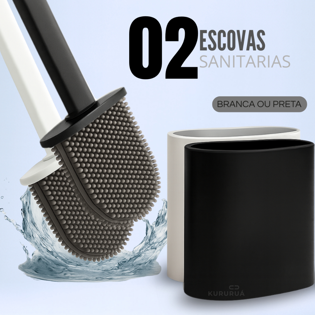 Escova De Silicone Vaso Sanitário Base Para Banheiro Privada