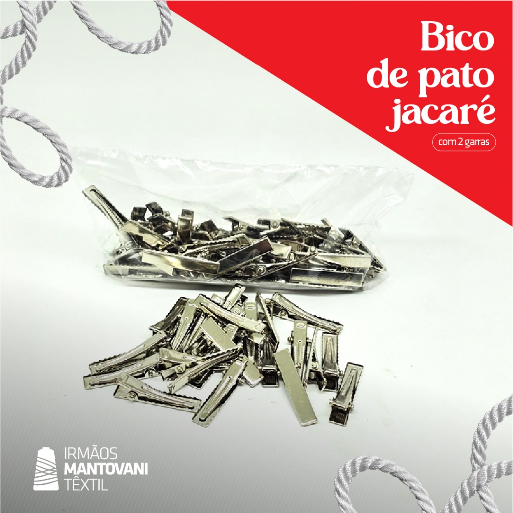 Bico de Pato Jacaré com 2 Garras – Kit 50un | Laços, Artesanato, Cabelos
