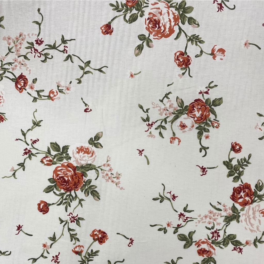 Tecido Percal Estampado 200 Fios - 1,00mts x 2,55mts