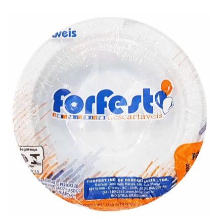 Prato Raso 26cm Descartável Forfest - Pacote com 10 unidades em Oferta na Shopee