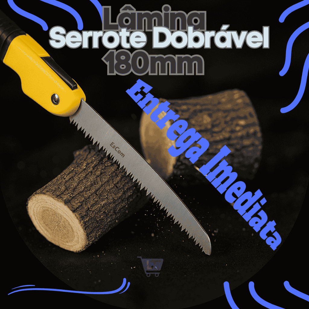 Serrote Dobrável Poda Marcenaria Camping Duplo Corte 180MM Alta Qualidade Entrega Imediata