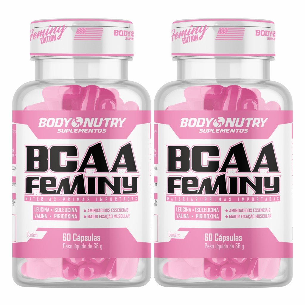 Kit BCAA Feminino - 120 Cápsulas - Regenerativo - Pós Treino - Auxilia nas Dores do Pós-Treino em Oferta na Shopee