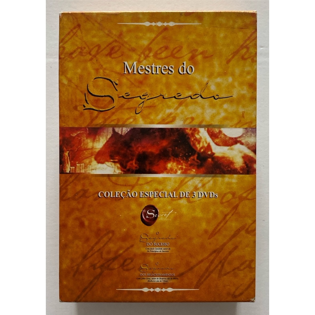 Mestres do Segredo – 3 DVDs - O Segredo - O Segredo do Sucesso - O Segredo dos Relacionamentos