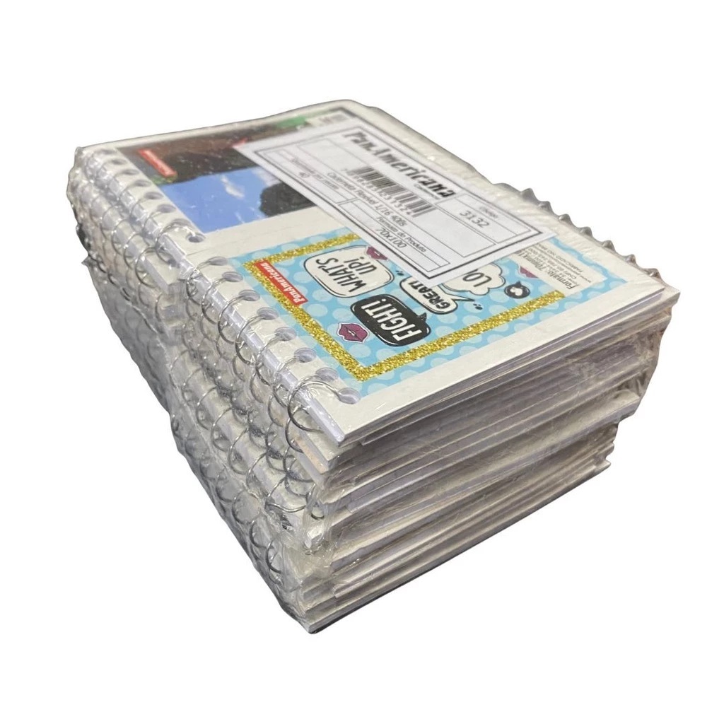 Caderneta 1/16 de bolso espiral 40 folhas PanAmericana — imagem 2 de 2