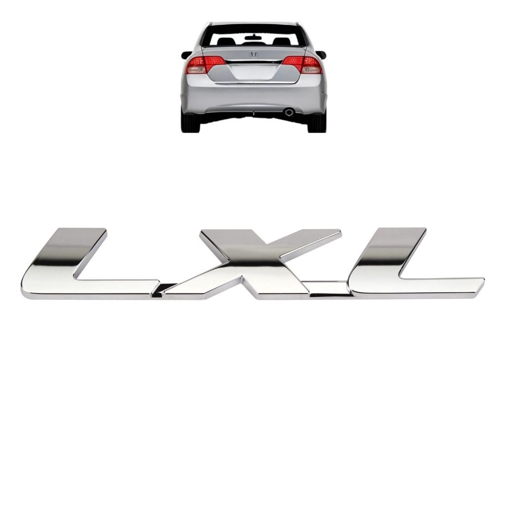 Emblema letreiro LXL – Honda Civic 2007 a 2011 - Cromado em Oferta na Shopee