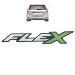Emblema Adesivo FLEX Ecosport Ford Ka Fiesta Resinado