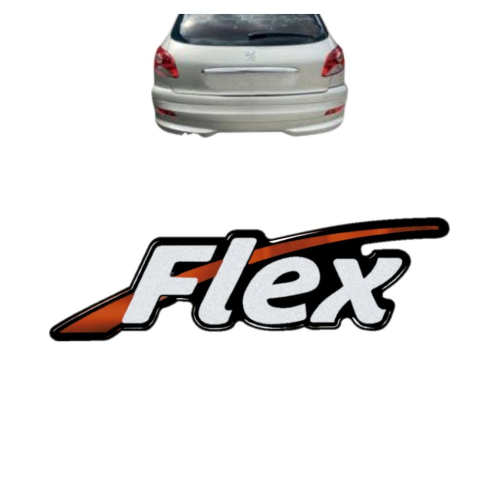 Emblema Adesivo FLEX Carros Peugeot 2005 a 2009 Resinado