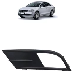 Moldura Grade Milha Jetta 2015 2016 2017 2018 Preto Texturizado