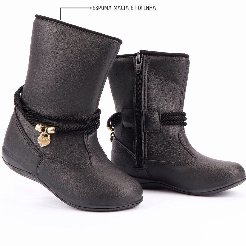 Bota Infantil Feminina Menina Club Happy Botinha Infantil em Oferta na Shopee