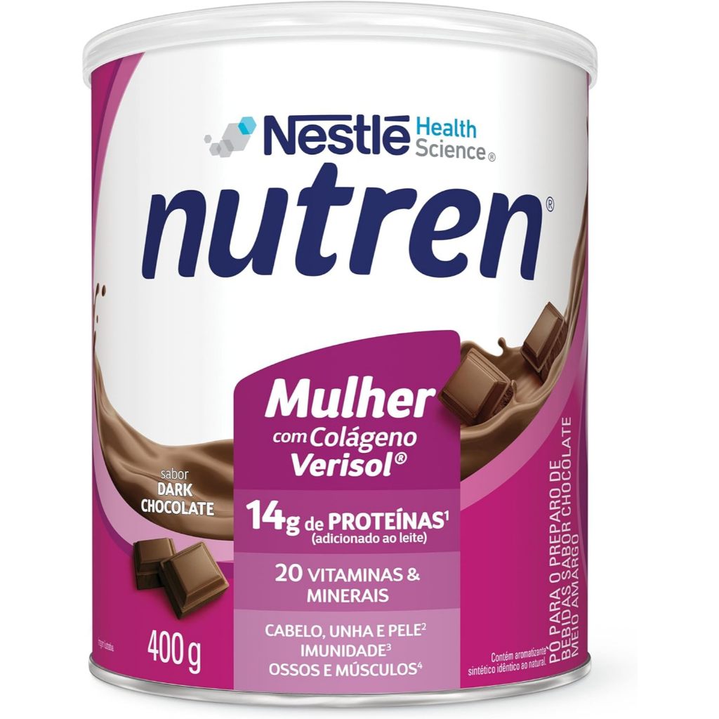 Nutren Beauty Dark Chocolate 400g Suplemento Alimentar Nestlé em Oferta na Shopee