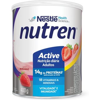 Nutren Active Morango 400g Suplemento Alimentar Nestlé em Oferta na Shopee