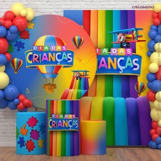 Decoração Dia das Crianças: Capas e Painel Dia das Crianças Festa Colorida Sublimado Em Tecido em Oferta na Shopee