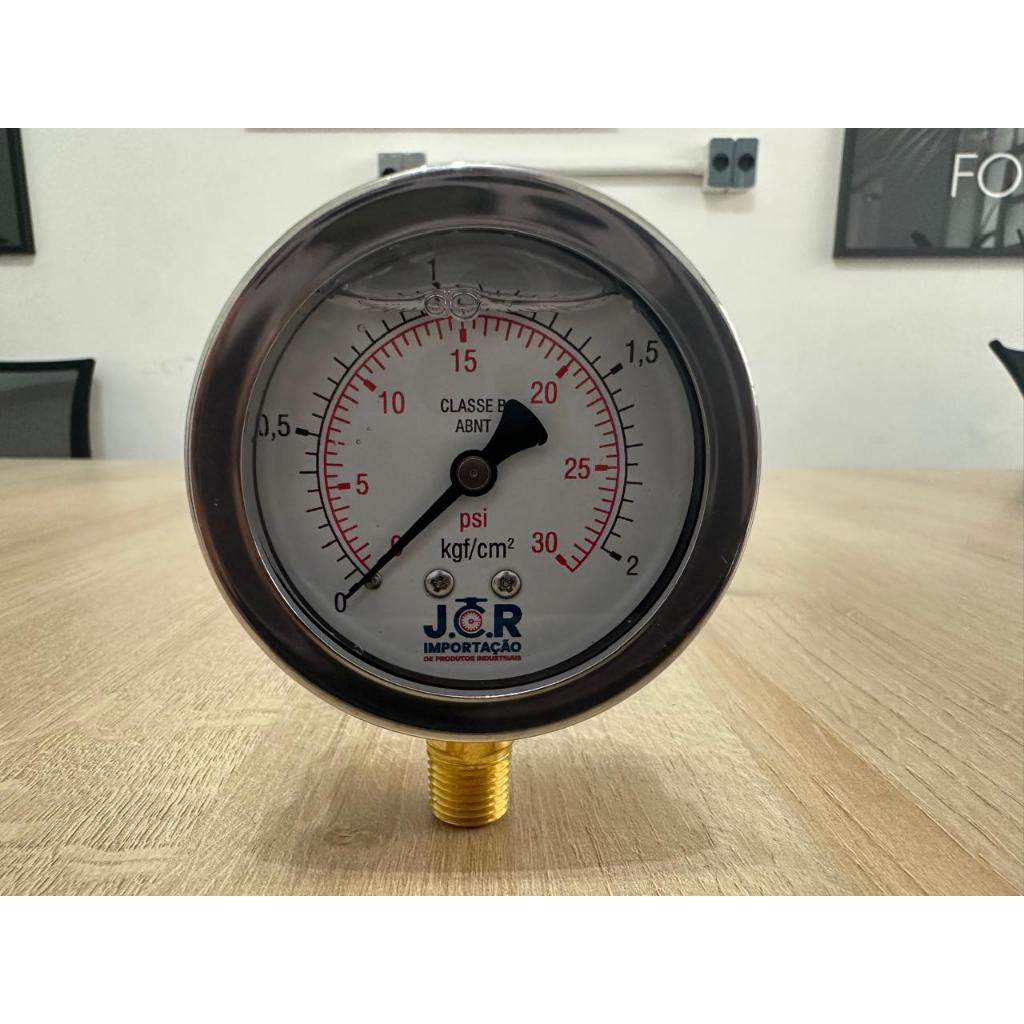 Manômetro Vertical Analógico JCR 63mm 0 A 140 KGF/CM2 X 2000 PSI