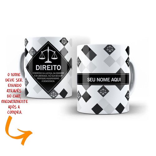 Caneca Profissão Advogado Direito Com Seu Nome - Oferta!!! em Oferta na Shopee