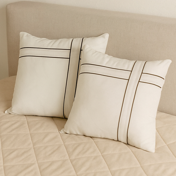 Capa de almofada decorativa 04 unidades com zíper 35cm x 35cm clean luxo em Oferta na Shopee