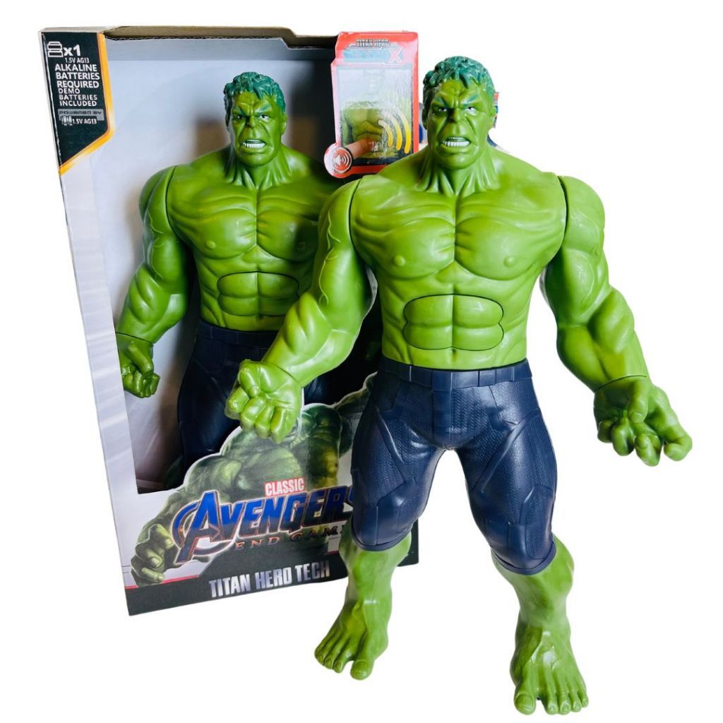 Boneco Hulk Articulado Brinquedo Vingadores com Som e Led Linha Premium 30cm Envio Imediato
