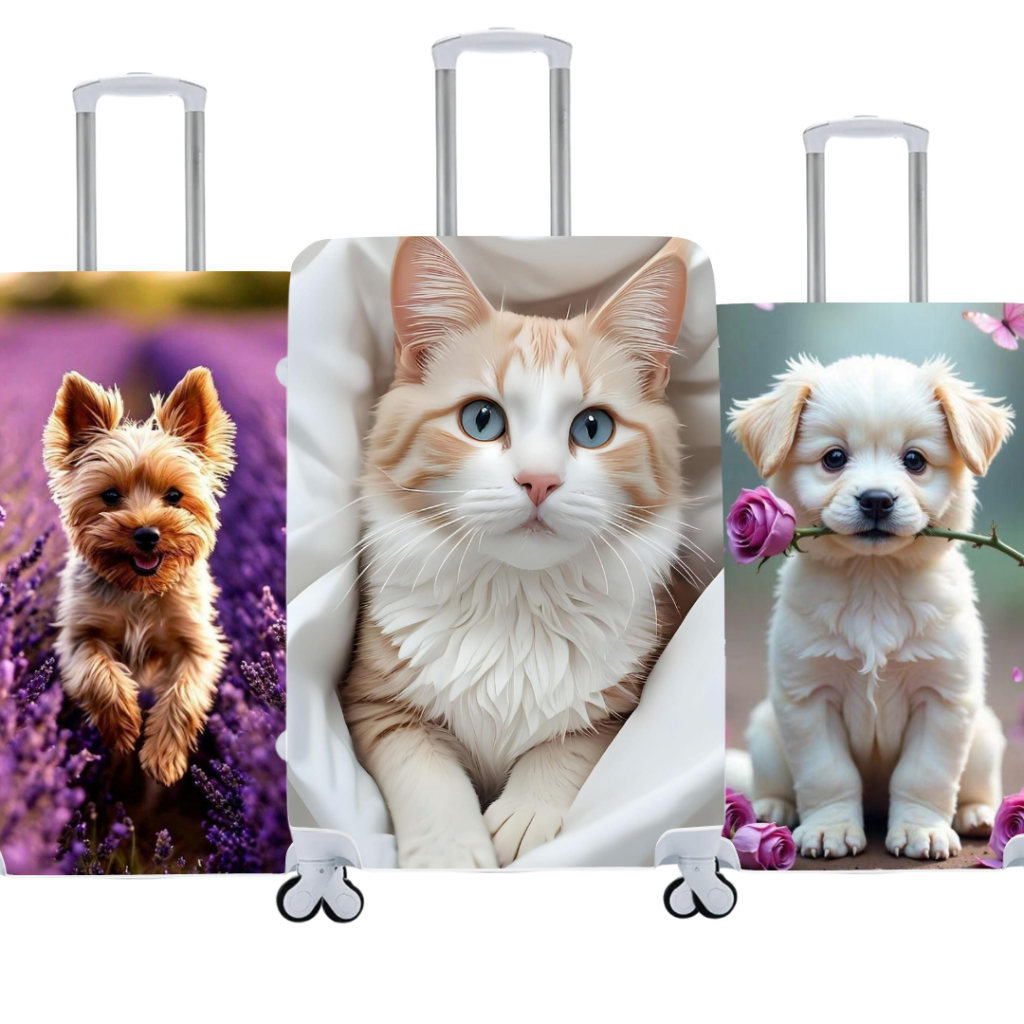 Capa de Mala Personalizada Animais Estilo e Proteção para Suas Viagens em Oferta na Shopee