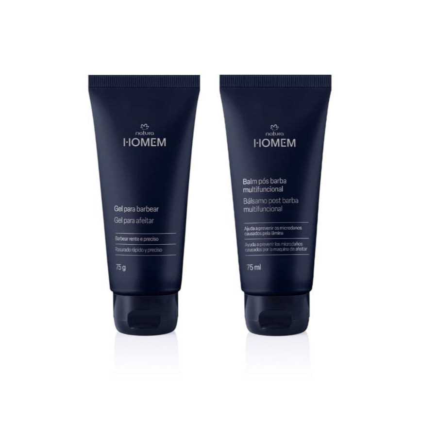 Kit Gel para Barbear e Balm Pós-barba Natura Homem
