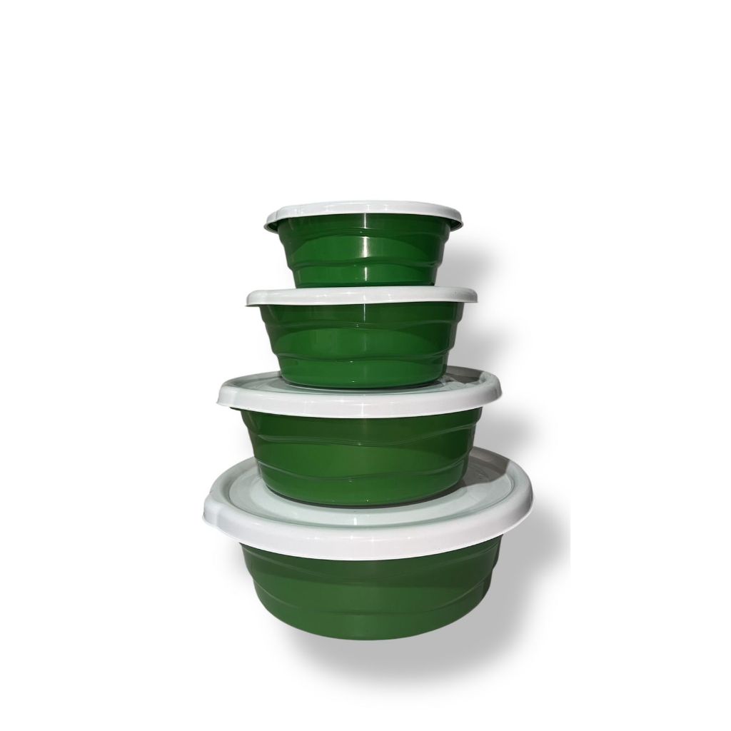 Bacia Pote Com tampa Multiuso Kit com 4 Unidades de 3, 5, 7 e 12 Litros em Oferta na Shopee