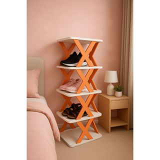 Organizador de Sapatos 5 Andares – Sapateira Multifuncional Plástica Compacta em Oferta na Shopee