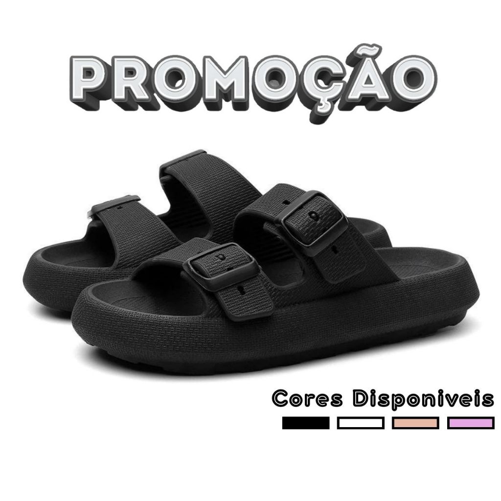 Sandália Papete Birken Infantil Adulto Ortopédica Nuvem Antiderrapante Confortável Duas Fivelas