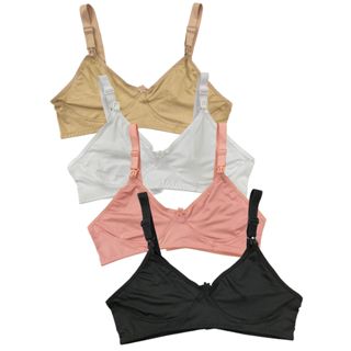 Kit 4 Sutiãs para Amamentar Gestante Lactante Reforçado Microfibra Confortável em Oferta na Shopee