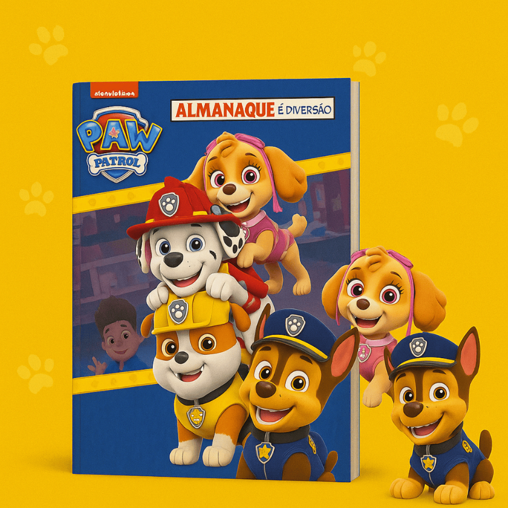 Almanaque Barbie Folclore e Patrulha Canina Livro Infantil Histórias Atividades e Passatempos