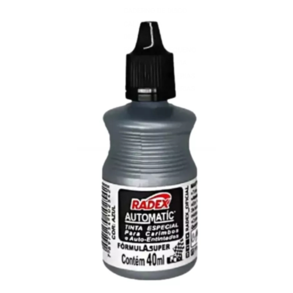 Tinta Carimbo Automático 40ml Preto Radex em Oferta na Shopee