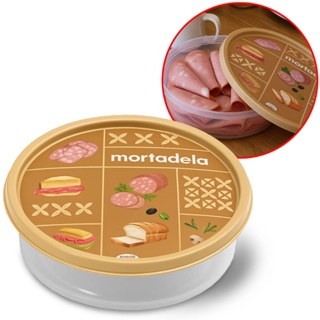 Pote Plástico Redondo Porta Mortadela Frios 750ml decoração cozinha Plasútil em Oferta na Shopee