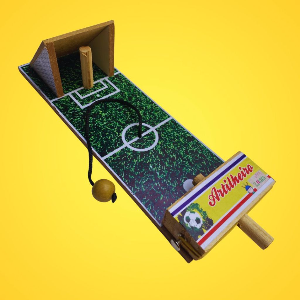 Brinquedo Jogo Futebol Artilheiro Golaço Madeira Artesanal "Faça o seu golaço!"