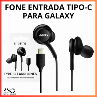 Fone De Ouvido Com Fio Tipo C AKG Com Microfone E Borrachas De Substituição Para Galaxy S20 FE S21 S22 S23 S24 S25 em Oferta na Shopee