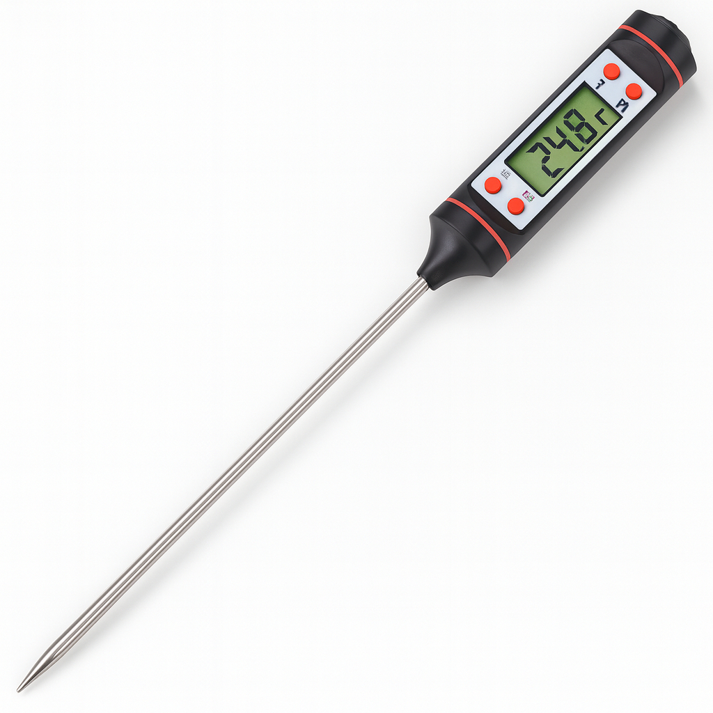 Termômetro Culinário Digital Tipo Espeto Cozinha Precisão para Carnes Churrasco Forno