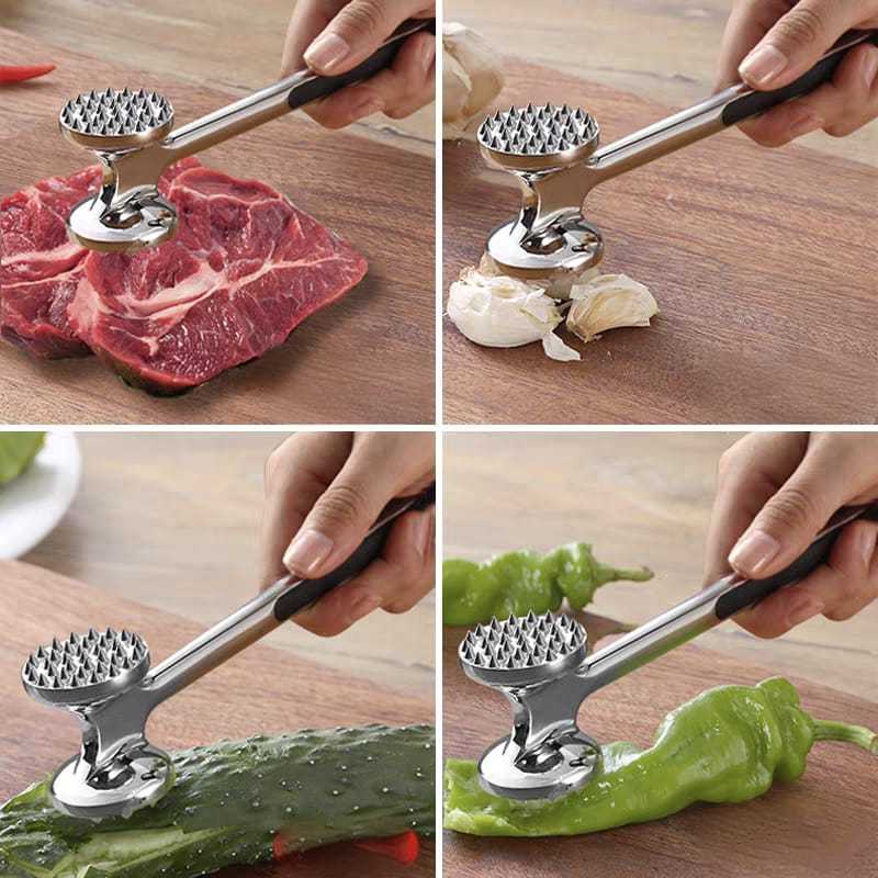 Martelo De Aço Inoxidável 304/Ferramenta De Cozinha Para Carne 22x5.4cm