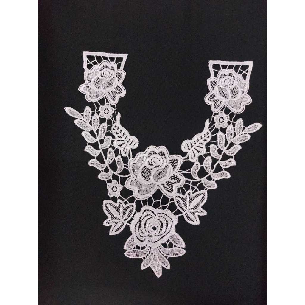 Golas de renda guipir decotes de renda guipir bordado pescoço gola aplique guipir em Oferta na Shopee