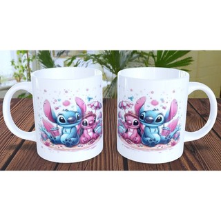 Caneca Stitch de Cerâmica 325 ml - Fofa, Durável (1 UNIDADE)