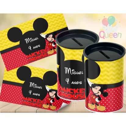 Cofrinhos Personalizados Mickey  Minnie - Temos todos os temas