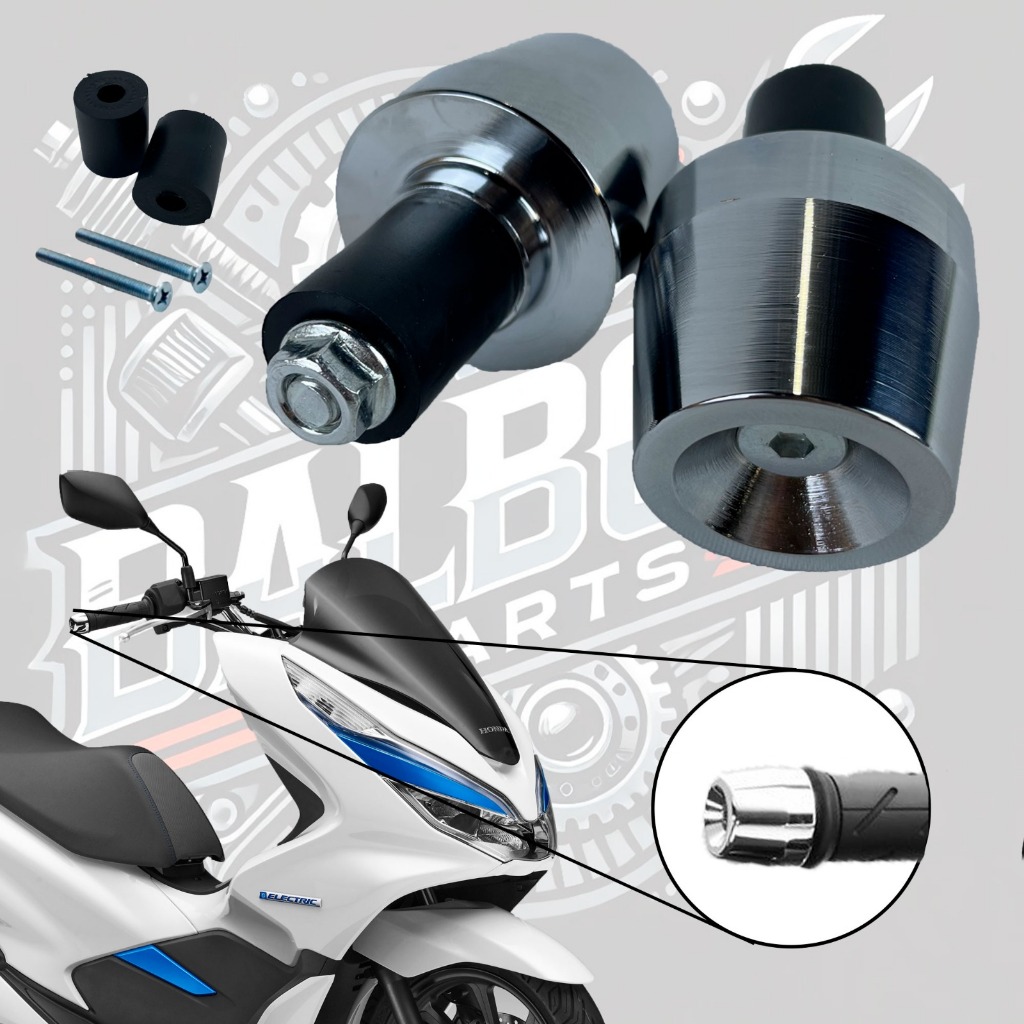 Par Peso De Guidão Universal Com Bucha Cromado Modelo Da Pcx Em Aluminio Par Peso De Guidão Universal Com Bucha Cromado Modelo Da Pcx Em Aluminio