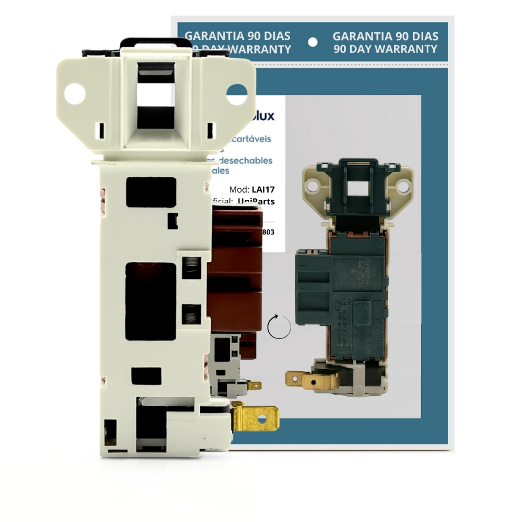 Dispositivo Tampa LAI17 64500306 Original Trava de Segurança Bivolt 127v 220v Lavadora Electrolux